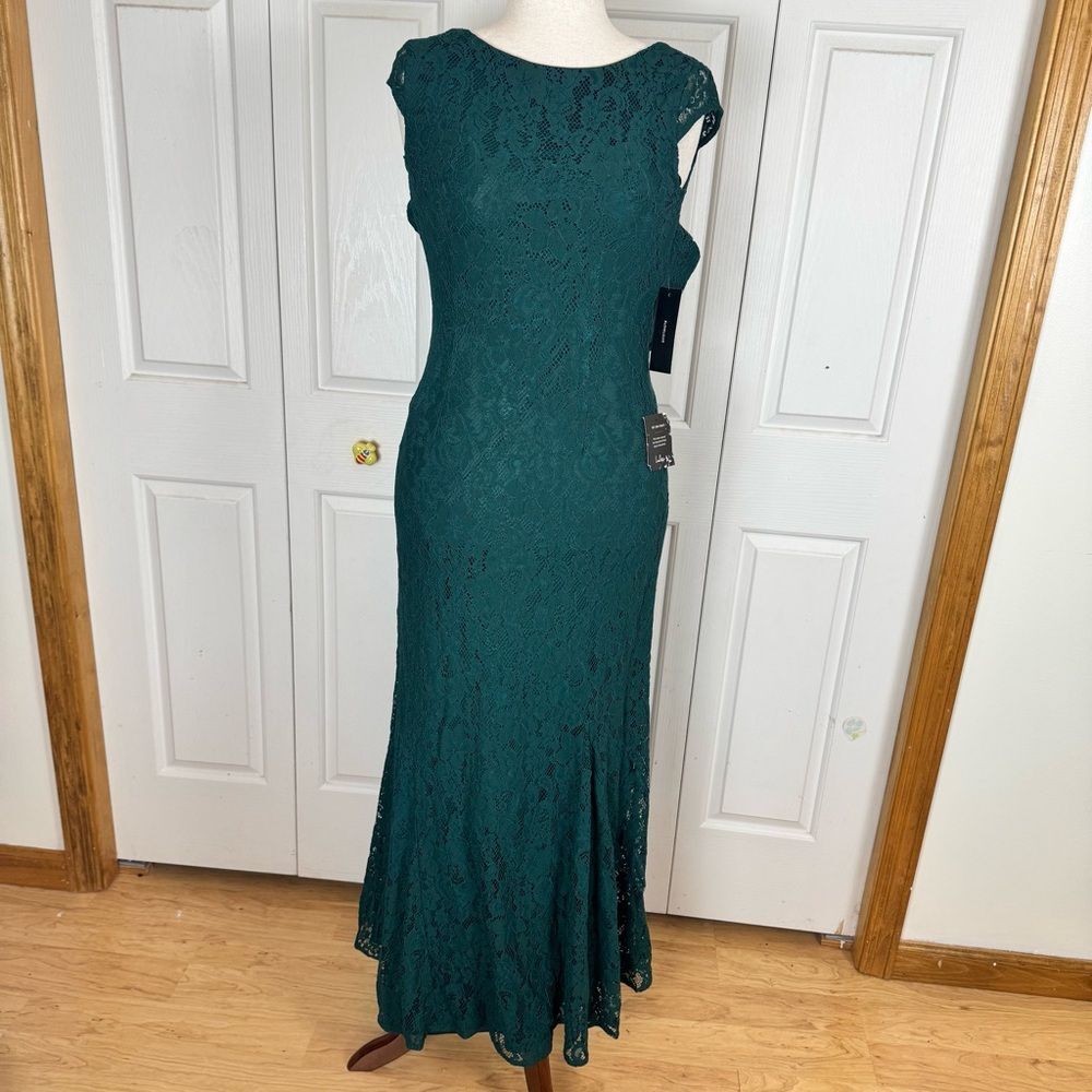 Lulu's Green Lace Maxi Dress - Picture 2 of 14
